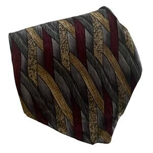 Cocktail Collection Brandy As Seen Under the Microscope Burgundy Gray Tan Tie